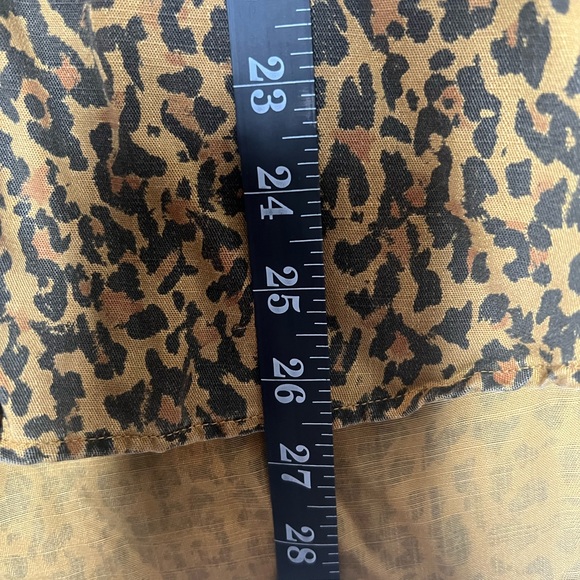 Zara Woman Premium Denim Leopard Print Button-Down Shirt | Women’s Size XS - Picture 6 of 10